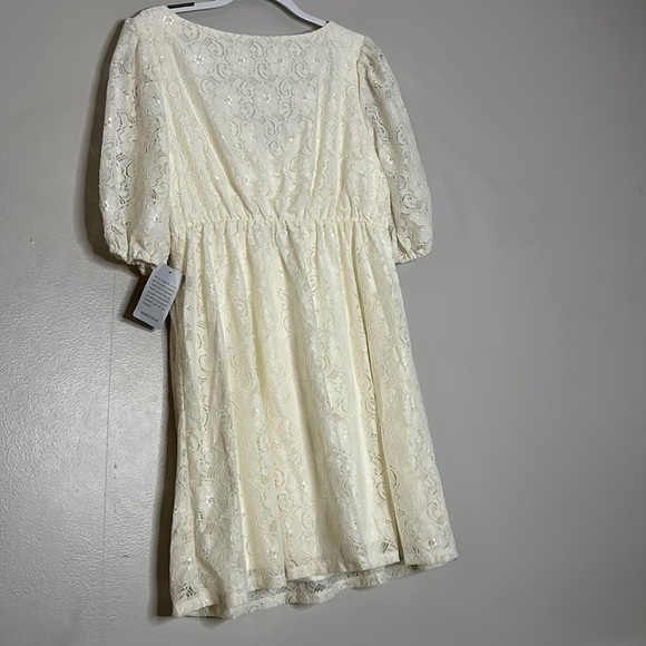NSR NORDSTROM WHITE LACE CUT OUT MINI DRESS WOMENS XL NEW NWT - Picture 6 of 6
